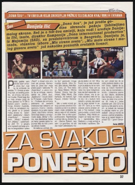 Dona šou — „Za svakog ponešto“ u novinskoj arhivi